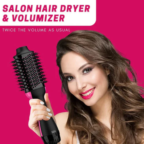 3‑in‑1 Hot Air Hair Styler – Ionic Dryer, Volumizer & Straightener Brush