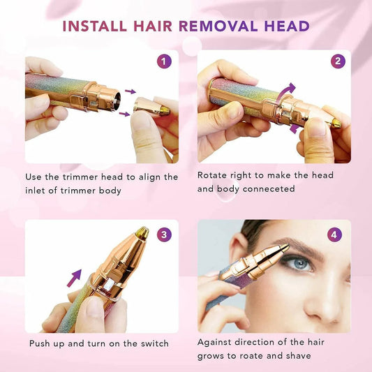 2 In 1 Rechargeable Flawless Eyebrow Hair Remover